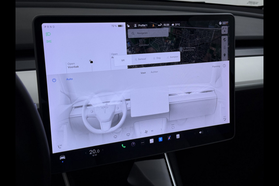 Tesla Model 3 RWD SR plus 325PK LFP SOH 91% Accu Ivory Lmv 18" AutoPilot Leder Panoramadak Adaptive-Cruise Camera's Elektr.-Stuur+Stoelen+Spie Navi LED DAB Voorverwarmen Keyless One-Pedal-Drive 1e Eigenaar Origineel Nederlandse Auto