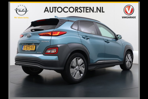 Hyundai Kona EV 64kWh SOH 100% 3-Fase Warmtepomp Leer+Elektr+Verwarmd+Gekoeld! Schuif-/kanteldak Head-Up Display Adap.Cruise Apple Carplay An Keyless Stuurverwarming Blind Spot Monitoring Lane Assist DAB Led Origineel Nederlandse Auto Super compleet! € 46000 nieuw