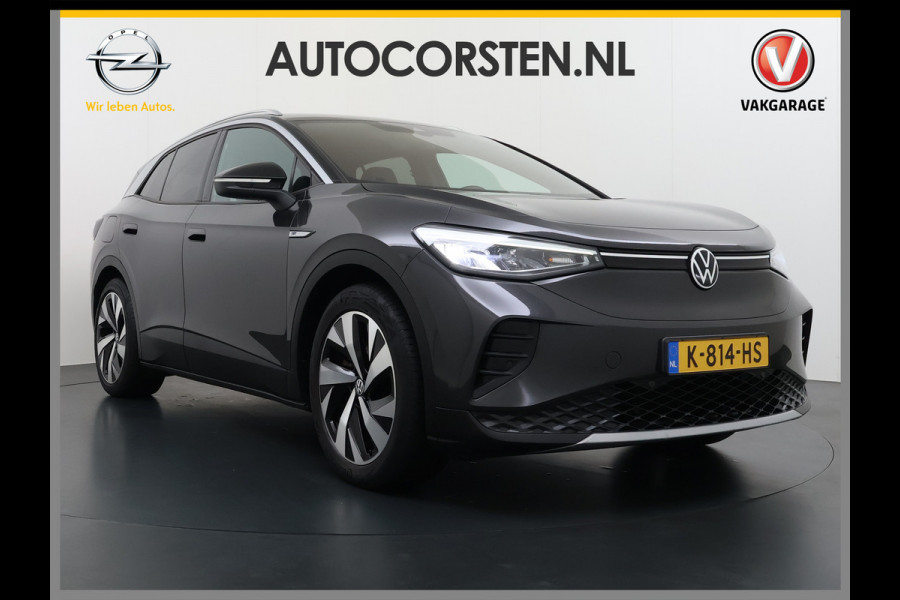 Volkswagen ID.4 204PK First 77kWh SOH 90% Leer/Alcantara Adap.Cruise Camera Apple Carplay Android Navi Ecc Pdc-a+v Lmv 20" Stoel+Stuurverwarming Led Bordherkenning Voor-Klimatisering Semi-Autopilot App-Connect E-sound Front-Assist Origineel Nederlandse Auto