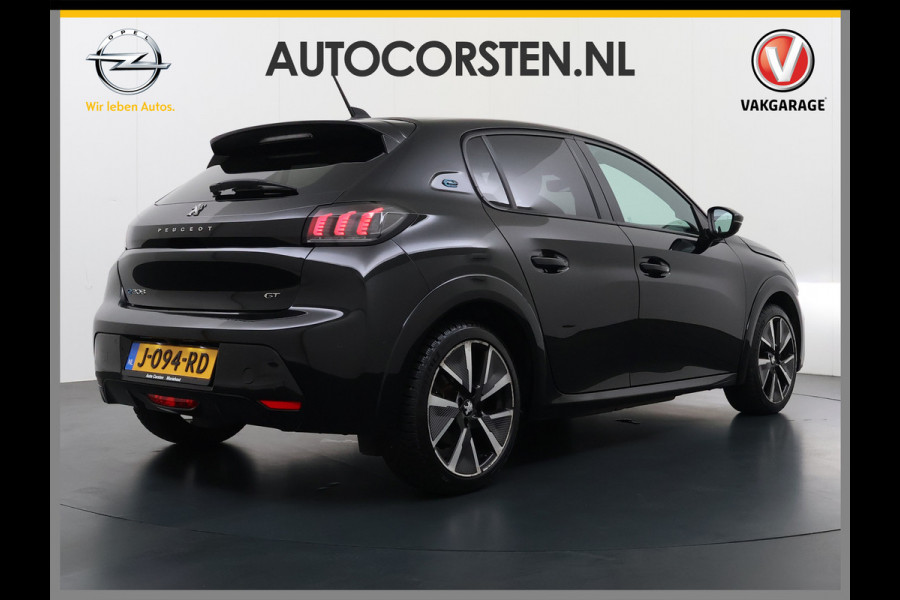 Peugeot e-208 EV GT-line 350 50kWh Pano-dak 360°Camera Leder/Alcantara Adaptive-Cruise Apple Carplay Android Auto Navi Ecc Pdc-a+v SOH 89% Stoelverwarming Led Lmv 17" Regen-Lichtsensor Privacy Glas Keyless DAB+ 1e Eigenaar Origineel Nederlandse Auto Dealeronderhouden Bomvol € 40.000 nieuw!
