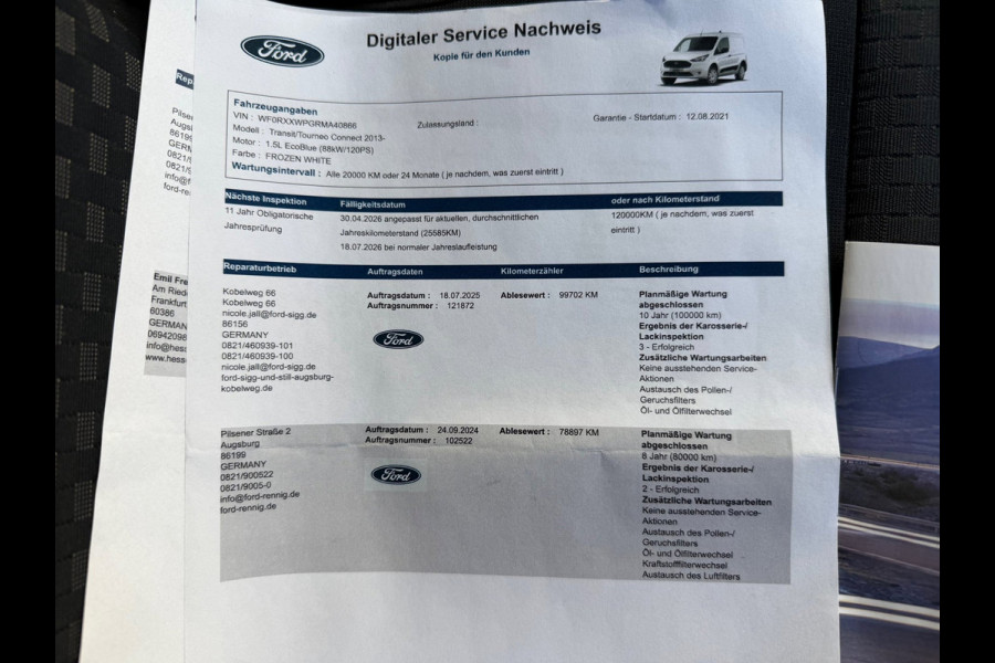 Ford Transit Connect 1.5 EcoBlue L1 Limited / Automaat 120PK / Laadruimte inrichting / Camera / 3 zits