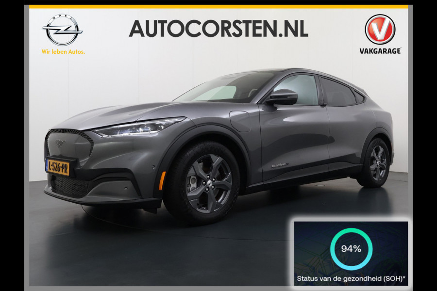 Ford Mustang Mach-E **Gereserveerd** Extended RWD 98 kWh SOH 94% 294pk Pano-Dak Leer+8-weg-Elektr+Verwarmd+Geheugen 360-Camera Bang&Olufsen-H Keyless Smartphone-key Dual-Ecc Ford-pass-Connect/Entry Speed-Assist Active-Breaking Blind-Spot-warning Driver-Alerd AB+  LMv LED-Lamp-v+a € 59.000 nieuw Orig.Nederlandse Auto 1e Eigenaar WLTP 610km