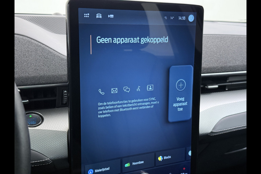 Ford Mustang Mach-E **Gereserveerd** Extended RWD 98 kWh SOH 94% 294pk Pano-Dak Leer+8-weg-Elektr+Verwarmd+Geheugen 360-Camera Bang&Olufsen-H Keyless Smartphone-key Dual-Ecc Ford-pass-Connect/Entry Speed-Assist Active-Breaking Blind-Spot-warning Driver-Alerd AB+  LMv LED-Lamp-v+a € 59.000 nieuw Orig.Nederlandse Auto 1e Eigenaar WLTP 610km