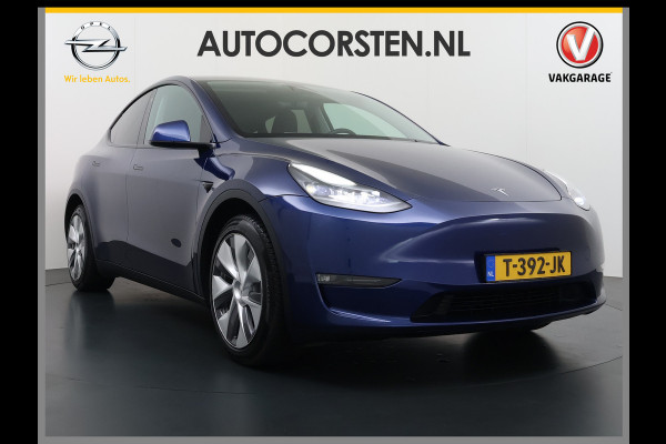 Tesla Model Y Long Range AWD 514pk SOH 92% Trekhaak Warmtepomp Leder Panoramadak Matrix-LED Autopilot Elektr.Stuur+Stoel+Verwarmd Navi Ecc Pre Camera's Elektr.AchterKlep Parkeer Assistent Sentry-Mode Privacyglas Bluetooth Dodehoek detector Connected services 1e Eigenaar 1.600KG Trekgewicht Fabrieksgarantie tot 27-6-2027 Garantie op Accu en Motoren 27-6-2031/192.000km
