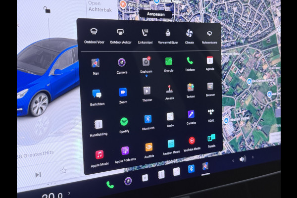 Tesla Model Y Long Range AWD 514pk SOH 92% Trekhaak Warmtepomp Leder Panoramadak Matrix-LED Autopilot Elektr.Stuur+Stoel+Verwarmd Navi Ecc Pre Camera's Elektr.AchterKlep Parkeer Assistent Sentry-Mode Privacyglas Bluetooth Dodehoek detector Connected services 1e Eigenaar 1.600KG Trekgewicht Fabrieksgarantie tot 27-6-2027 Garantie op Accu en Motoren 27-6-2031/192.000km