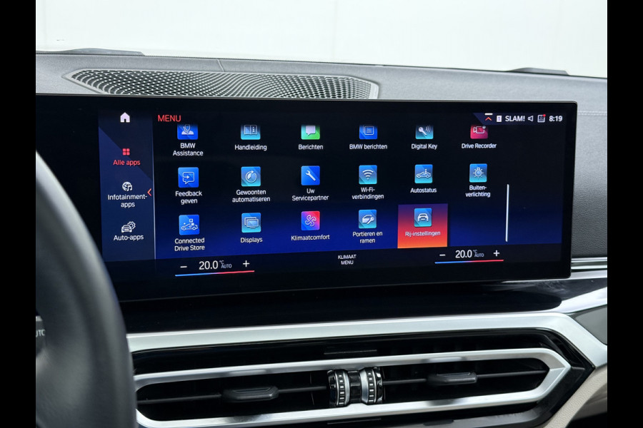 BMW i4 eDrive40 340pk 84kWh Pano-Dak/Hefdak Leer SportSt+Leer+(Stuur+)Verwarmd 360°Camera SOH 99% Adaptive-Cruise+s&go High Executive P Semi-Autopilot Drive-Assist-pro Active-Guard-Plus Elektr.Achterklep Draadl-Lader BAS ESP BMW Individual interieurlijsten Pianolak schwarz BMW Individual Exterieur Line Aluminium satiniert BMW Copilot-pack Dodehoekdetectie/correctie, Kruisend-verkeer-Detectie, rijstrooksensor met correctie, rondomzicht camera, uitwijk assistent) 0-100 5,6 sec. 1600kg trekvermogen! € 73.000 nieuw