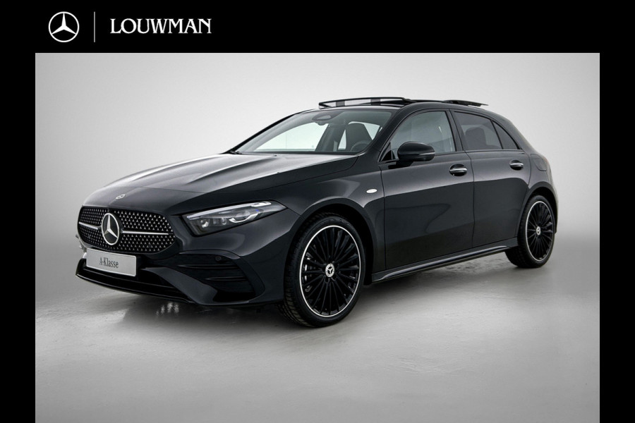 Mercedes-Benz A-Klasse 250 e Business Solution AMG | AMG Line Plus pakket | Nightpakket | 19 inch AMG velgen | Smartphone-integratie | Panoramaschuifdak | Head-up display | 360°-camera | Augmented Reality navigatie |