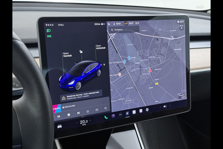 Tesla Model 3 Long Range AWD 75kWh Facelift Warmtepomp Lmv 19" AutoPilot Leder Panoramadak Adaptive-Cruise Camera's Elektr.-Stuur+Stoelen+Spie Navi LED DAB Voorverwarmen interieur Keyless One-Pedal-Drive 4WD SOH 87% Origineel Nederlandse Auto Fabrieksgarantie op Accu en Motor tot 27-09-2027/192.00km