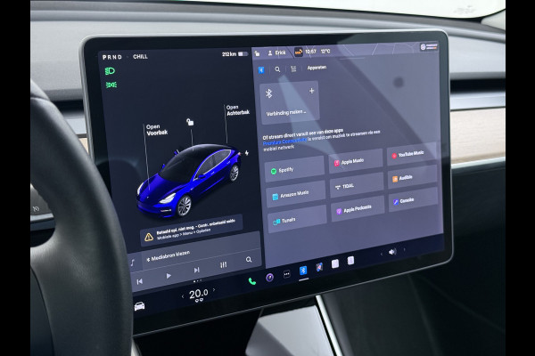 Tesla Model 3 Long Range AWD 75kWh Facelift Warmtepomp Lmv 19" AutoPilot Leder Panoramadak Adaptive-Cruise Camera's Elektr.-Stuur+Stoelen+Spie Navi LED DAB Voorverwarmen interieur Keyless One-Pedal-Drive 4WD SOH 87% Origineel Nederlandse Auto Fabrieksgarantie op Accu en Motor tot 27-09-2027/192.00km