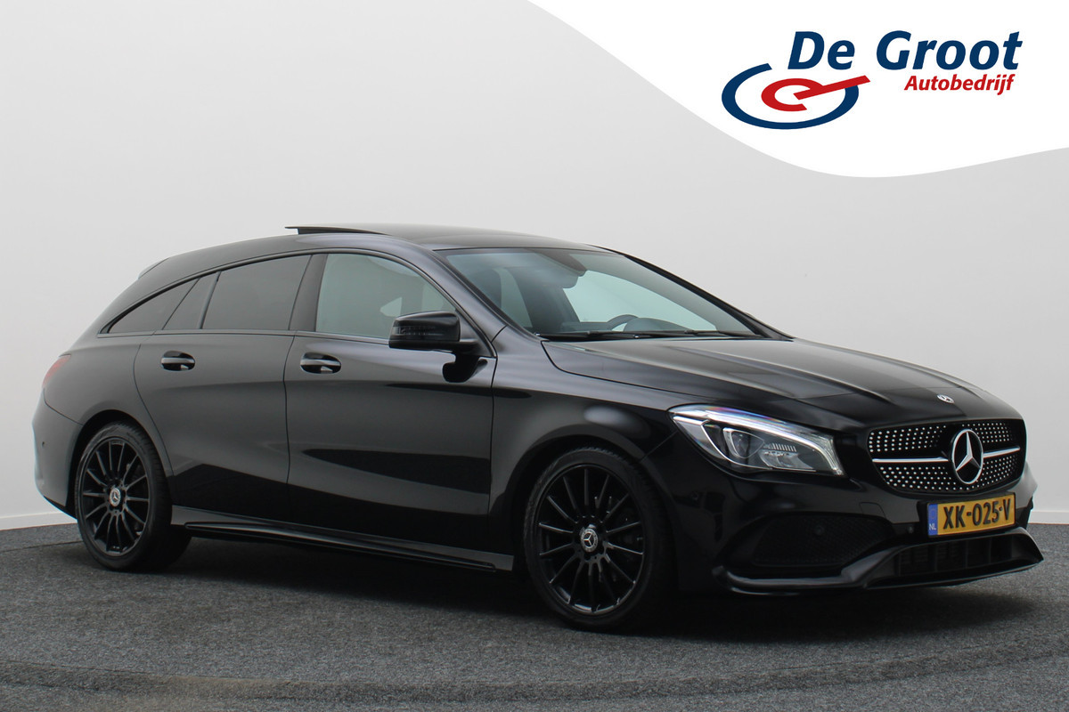 Mercedes-Benz CLA-Klasse Shooting Brake 180 Business Solution AMG Night Upgrade Automaat Panoramadak, LED, Camera, Navigatie, Stoelverwarming, PDC, 18"