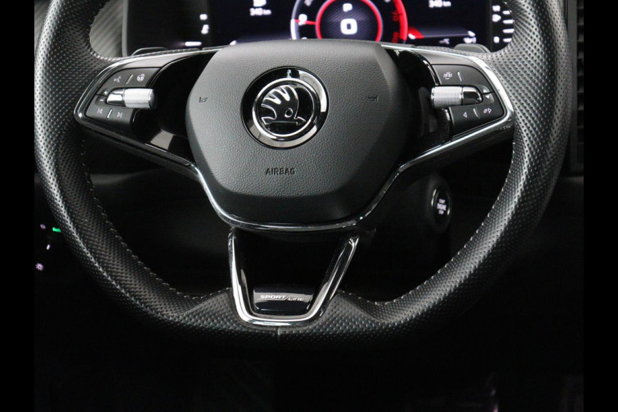 Škoda Kodiaq 1.5 TSI Sportline | Panoramadak | Stoelverwarming | Leder/Alcantara | Camera | Carplay | Sfeerverlichting | Virtual Cockpit | Canton Sound | Navigatie | Keyless | 20'' | Memory | Full LED