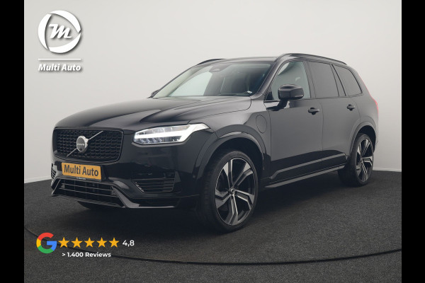 Volvo XC90 T8 Recharge AWD Ultimate Dark Plug In Hybrid LONG RANGE 455pk 7 Persoons PHEV | Trekhaak af Fabriek | Panodak | Adaptive Cruise | 360 Camera | 22"L.M | Head Up | Google Maps | Pilot Assist | Harmand Kardon | Stuurverwarming |