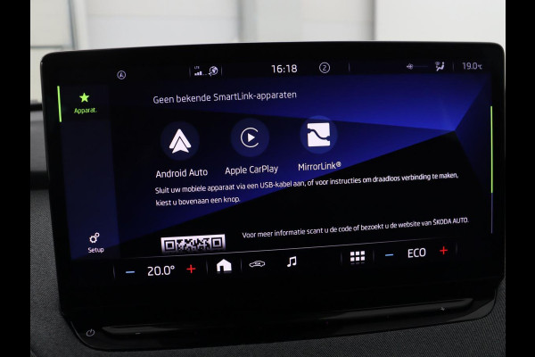 Škoda ENYAQ iV 60 | Trekhaak | Carplay | Camera | Half leder | Navigatie | Parkeerhulp | Sfeerverlichting | Cruise control | Full LED | 19'' | Climate control