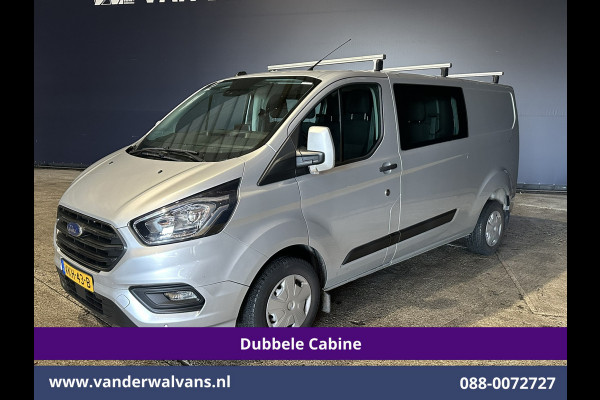 Ford Transit Custom 2.0 TDCI 131pk L2H1 Dubbele Cabine Euro6 Airco | 6-Zits | Camera | LED | 2800kg Trekhaak | Cruisecontrol Verwarmde voorruit, Android Auto, Dakdragers, Parkeersensoren