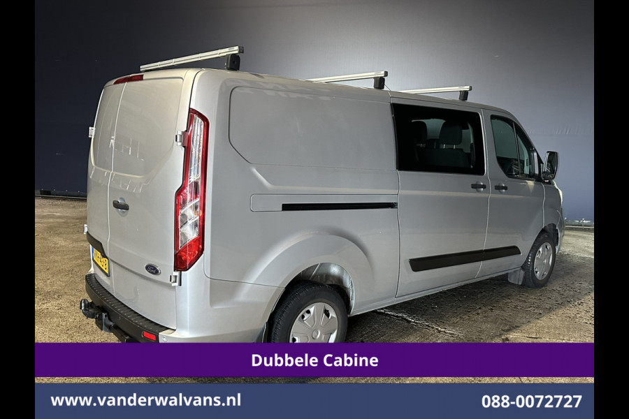 Ford Transit Custom 2.0 TDCI 131pk L2H1 Dubbele Cabine Euro6 Airco | 6-Zits | Camera | LED | 2800kg Trekhaak | Cruisecontrol Verwarmde voorruit, Android Auto, Dakdragers, Parkeersensoren