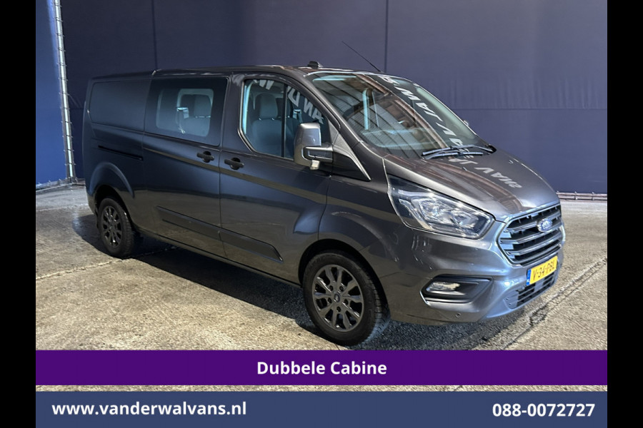 Ford Transit Custom 2.0 TDCI 170pk Automaat L2H1 Dubbele Cabine Euro6 Airco | 5-Zits | LED | Cruisecontrol Stoelverwarming, Verwarmde voorruit, LM velgen, Trekhaak, Parkeersensoren