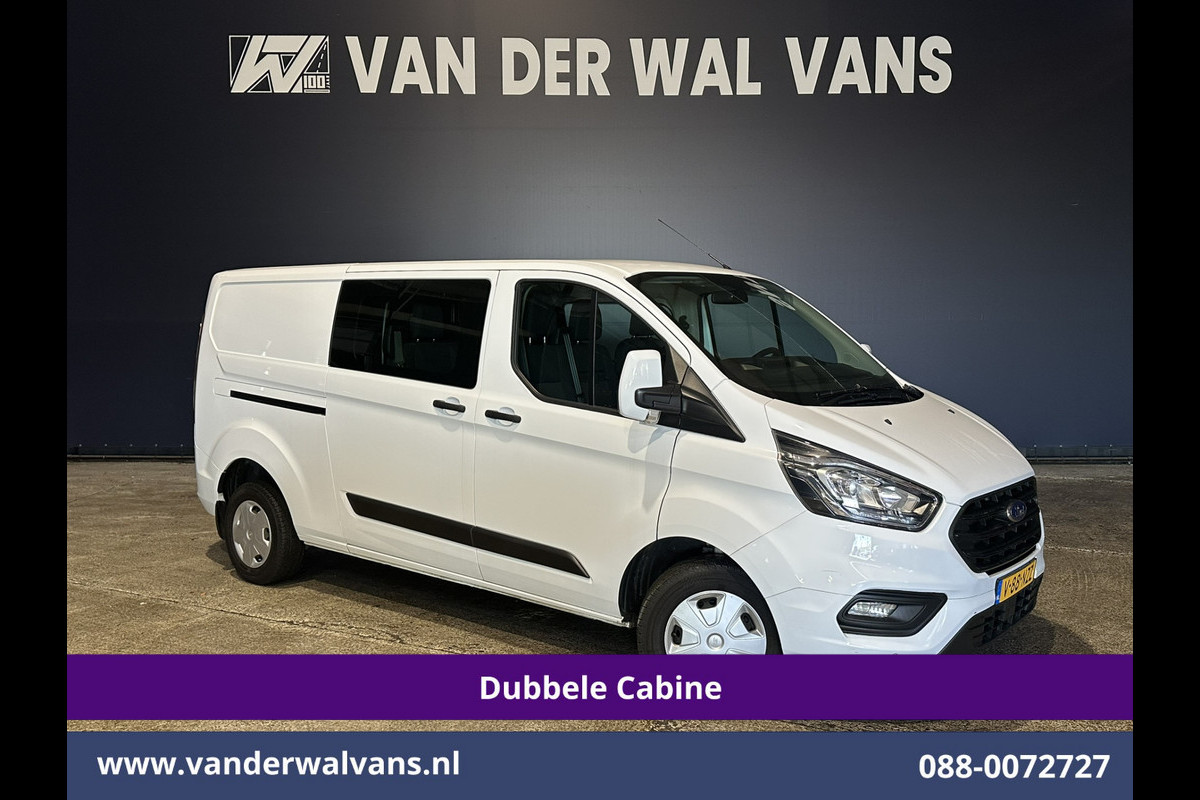 Ford Transit Custom 2.0 TDCI 131pk L2H1 Dubbele Cabine Euro6 Airco | 6-Zits | LED | Cruisecontrol | 2800kg trekhaak Parkeersensoren, Stoelverwarming