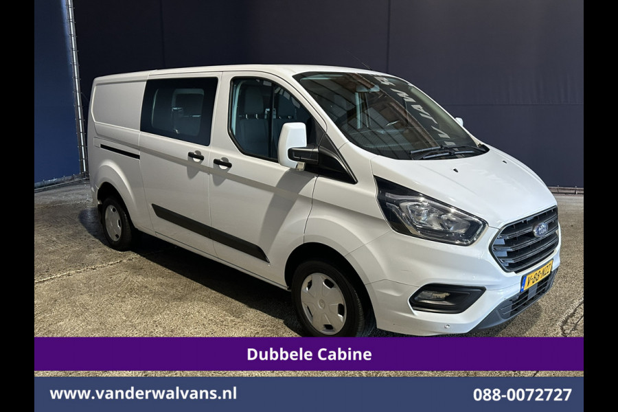 Ford Transit Custom 2.0 TDCI 131pk L2H1 Dubbele Cabine Euro6 Airco | 6-Zits | LED | Cruisecontrol | 2800kg trekhaak Parkeersensoren, Stoelverwarming