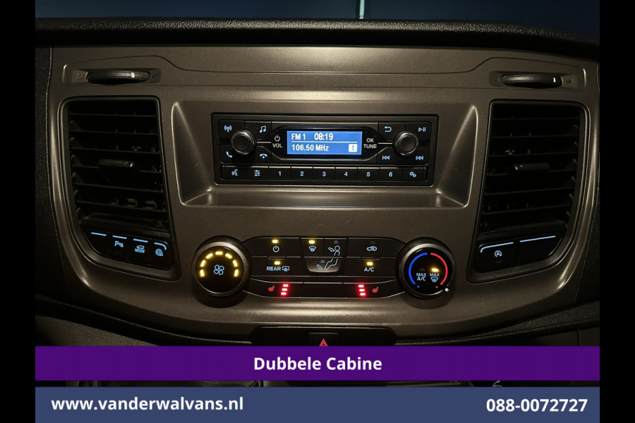Ford Transit Custom 2.0 TDCI 131pk L2H1 Dubbele Cabine Euro6 Airco | 6-Zits | LED | Cruisecontrol | 2800kg trekhaak Parkeersensoren, Stoelverwarming