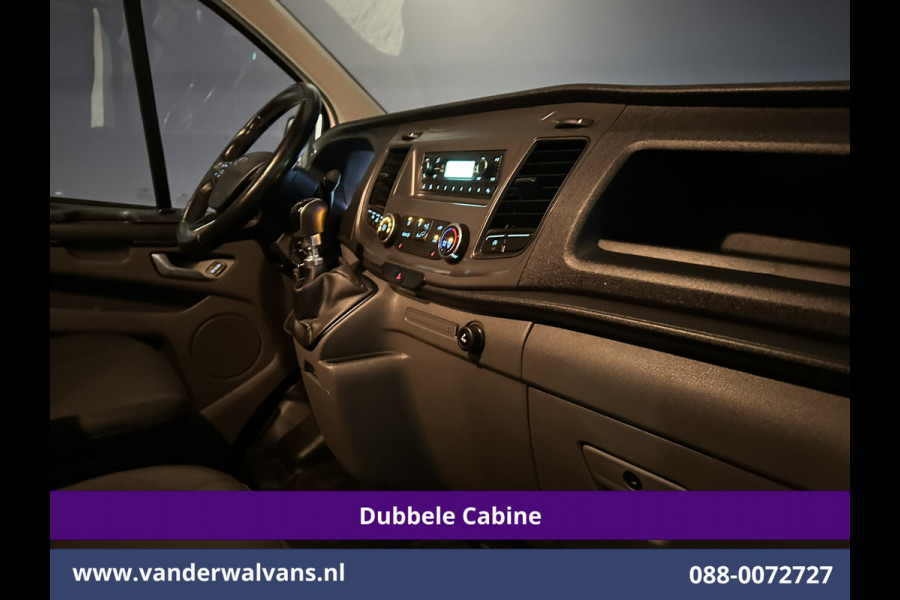 Ford Transit Custom 2.0 TDCI 131pk L2H1 Dubbele Cabine Euro6 Airco | 6-Zits | LED | Cruisecontrol | 2800kg trekhaak Parkeersensoren, Stoelverwarming