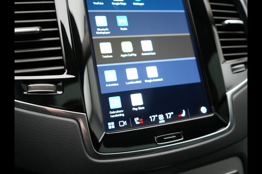 Volvo XC90 T8 Recharge AWD Ultimate Dark Plug In Hybrid LONG RANGE 455pk 7 Persoons PHEV | Trekhaak af Fabriek | Panodak | Adaptive Cruise | 360 Camera | 22"L.M | Head Up | Google Maps | Pilot Assist | Harmand Kardon | Stuurverwarming |