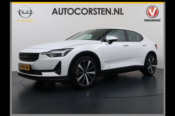 Polestar 2 Long Range Dual Motor 78kWh SOH 92% Trekhaak Panoramadak Adap.Cruise 360°Camera Navi Ecc Apple Carplay Android Auto Pdc Launch E Stoel+Stuurverwarming Lmv 19" Achterbankverwarming Keyless DAB Rijstrooksensor Origineel Nederlandse Auto
