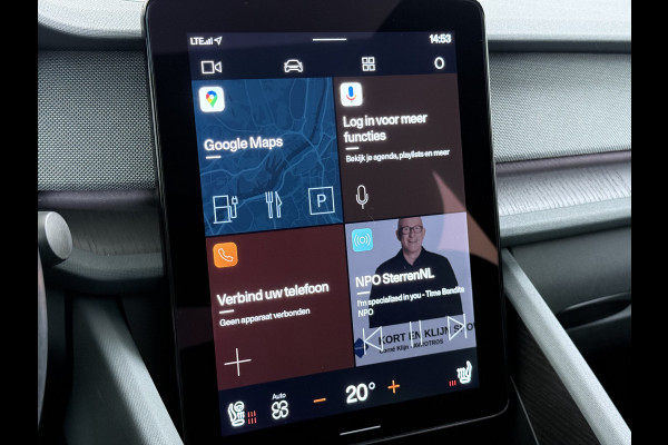 Polestar 2 Long Range Dual Motor 78kWh SOH 92% Trekhaak Panoramadak Adap.Cruise 360°Camera Navi Ecc Apple Carplay Android Auto Pdc Launch E Stoel+Stuurverwarming Lmv 19" Achterbankverwarming Keyless DAB Rijstrooksensor Origineel Nederlandse Auto