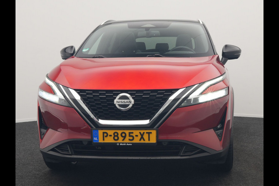 Nissan QASHQAI 1.3 MHEV Xtronic Tekna Automaat | Panodak | Trekhaak Afn | Adaptive Cruise | Lederen Sportstoelen Massage & Memory | BOSE Sound | 360 Camera | Keyless | Apple Carplay | 19"L.M |