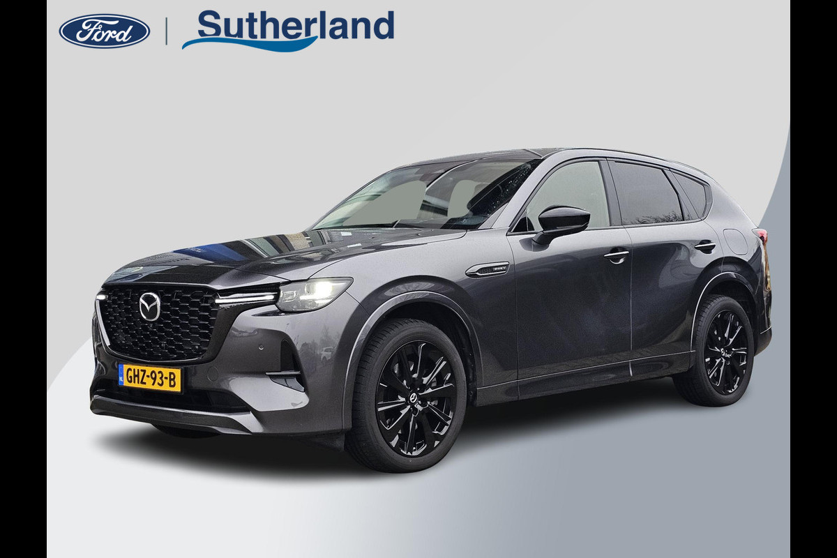 Mazda CX-60 2.5 e-SkyActiv PHEV Homura 325 pk | Nieuwstaat | Leder | Full led | Virtual cockpit | Head-up display | Adaptieve cruise control | Fabrieksgarantie 08-2029