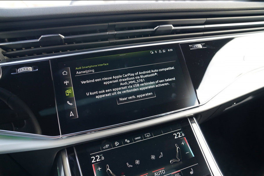 Audi Q8 55 TFSI e Quattro Pro Line S | Bang&Olufsen | BTW | Panorama | RS-zetels | Adaptieve Cruise | Elek Trekhaak | Memory | 360