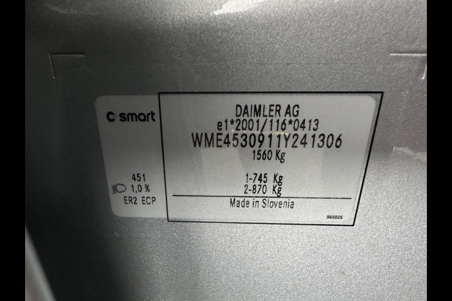 Smart Forfour EQ Business Solution 18 kWh [ 3-Fase ] {SOH-89%} (INCL-BTW) Aut. *NAVI-FULLMAP | LEATHER | ECC | CRUISE | HEATED-COMFORT-SEATS | 15"ALU*