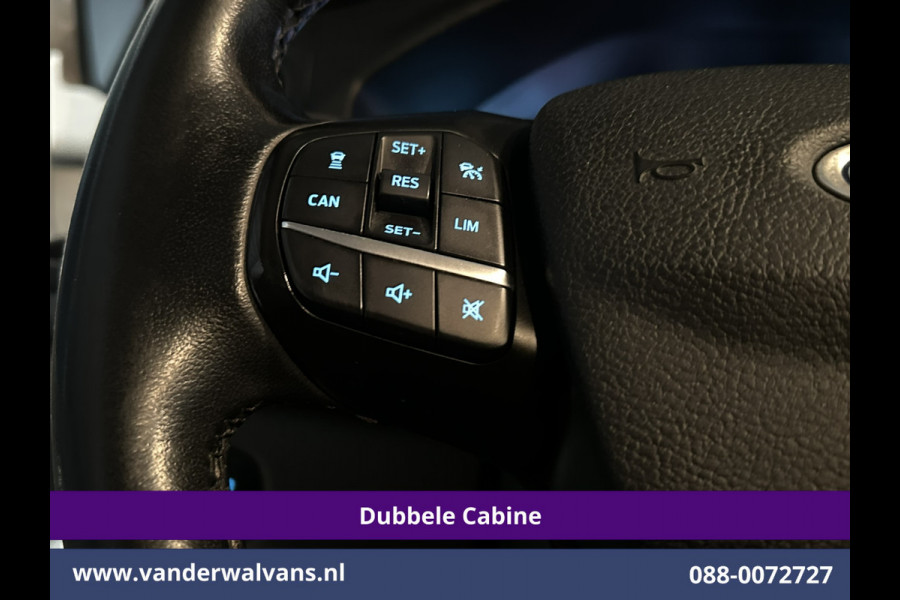 Ford Transit Custom 2.0 TDCI 131pk Automaat L2H1 Dubbele cabine Euro6 Airco | 6-Zits | Camera | Navigatie | Apple Carplay LED, Trekhaak, Cruisecontrol, Android Auto, Stoelverwarming, Verwarmde Voorruit, Parkeersensoren, Bijrijdersbank