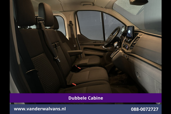 Ford Transit Custom 2.0 TDCI 131pk Automaat L2H1 Dubbele cabine Euro6 Airco | 6-Zits | Camera | Navigatie | Apple Carplay LED, Trekhaak, Cruisecontrol, Android Auto, Stoelverwarming, Verwarmde Voorruit, Parkeersensoren, Bijrijdersbank
