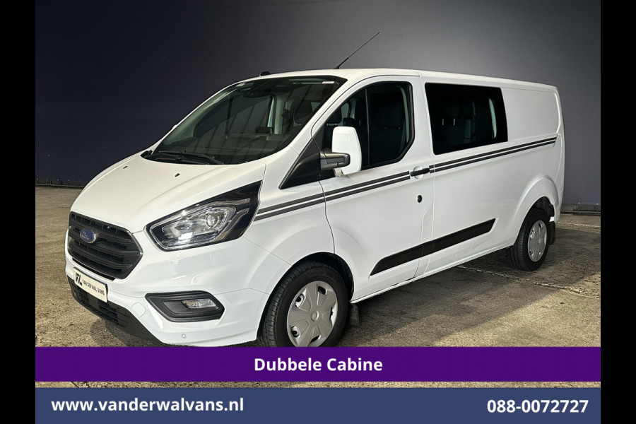 Ford Transit Custom 2.0 TDCI 131pk Automaat L2H1 Dubbele cabine Euro6 Airco | 6-Zits | Camera | Navigatie | Apple Carplay LED, Trekhaak, Cruisecontrol, Android Auto, Stoelverwarming, Verwarmde Voorruit, Parkeersensoren, Bijrijdersbank