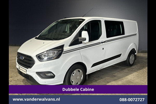 Ford Transit Custom 2.0 TDCI 131pk Automaat L2H1 Dubbele cabine Euro6 Airco | 6-Zits | Camera | Navigatie | Apple Carplay LED, Trekhaak, Cruisecontrol, Android Auto, Stoelverwarming, Verwarmde Voorruit, Parkeersensoren, Bijrijdersbank