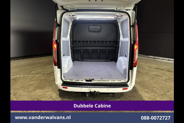 Ford Transit Custom 2.0 TDCI 131pk Automaat L2H1 Dubbele cabine Euro6 Airco | 6-Zits | Camera | Navigatie | Apple Carplay LED, Trekhaak, Cruisecontrol, Android Auto, Stoelverwarming, Verwarmde Voorruit, Parkeersensoren, Bijrijdersbank