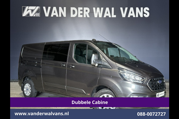 Ford Transit Custom 2.0 TDCI 130pk Automaat L2H1 Dubbele cabine Limited Euro6 Airco | 2x Zijdeur | 5-Zits | Camera | Navigatie Cruisecontrol, LED, Trekhaak, LM Velgen, Stoelverwarming, Verwarmde Voorruit, Parkeersensoren