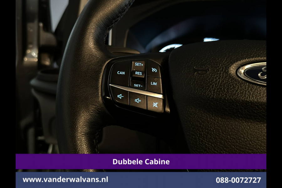 Ford Transit Custom 2.0 TDCI 130pk Automaat L2H1 Dubbele cabine Limited Euro6 Airco | 2x Zijdeur | 5-Zits | Camera | Navigatie Cruisecontrol, LED, Trekhaak, LM Velgen, Stoelverwarming, Verwarmde Voorruit, Parkeersensoren