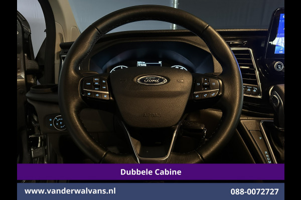 Ford Transit Custom 2.0 TDCI 130pk Automaat L2H1 Dubbele cabine Limited Euro6 Airco | 2x Zijdeur | 5-Zits | Camera | Navigatie Cruisecontrol, LED, Trekhaak, LM Velgen, Stoelverwarming, Verwarmde Voorruit, Parkeersensoren