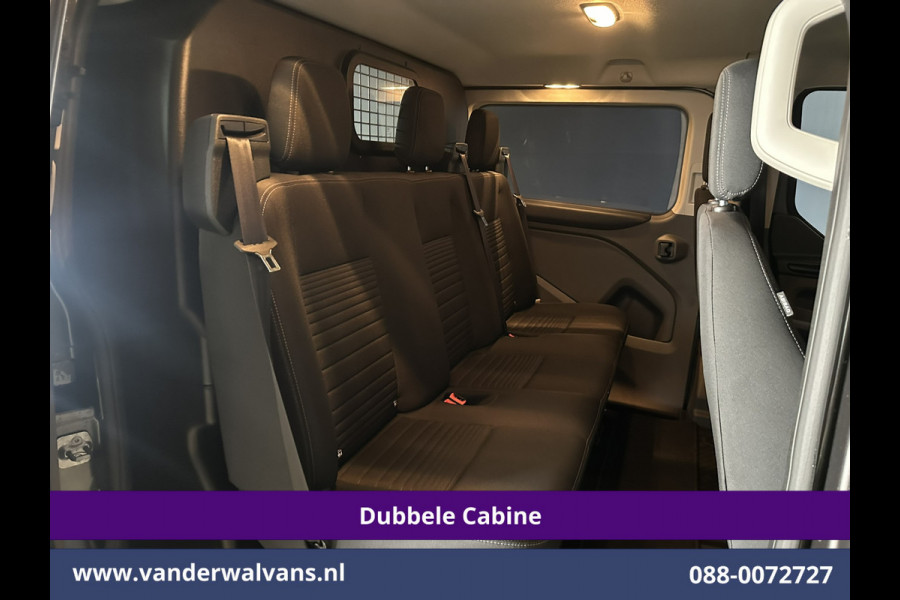 Ford Transit Custom 2.0 TDCI 130pk Automaat L2H1 Dubbele cabine Limited Euro6 Airco | 2x Zijdeur | 5-Zits | Camera | Navigatie Cruisecontrol, LED, Trekhaak, LM Velgen, Stoelverwarming, Verwarmde Voorruit, Parkeersensoren