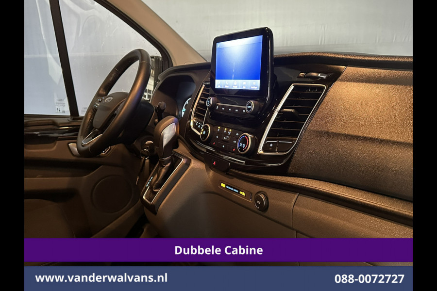 Ford Transit Custom 2.0 TDCI 130pk Automaat L2H1 Dubbele cabine Limited Euro6 Airco | 2x Zijdeur | 5-Zits | Camera | Navigatie Cruisecontrol, LED, Trekhaak, LM Velgen, Stoelverwarming, Verwarmde Voorruit, Parkeersensoren