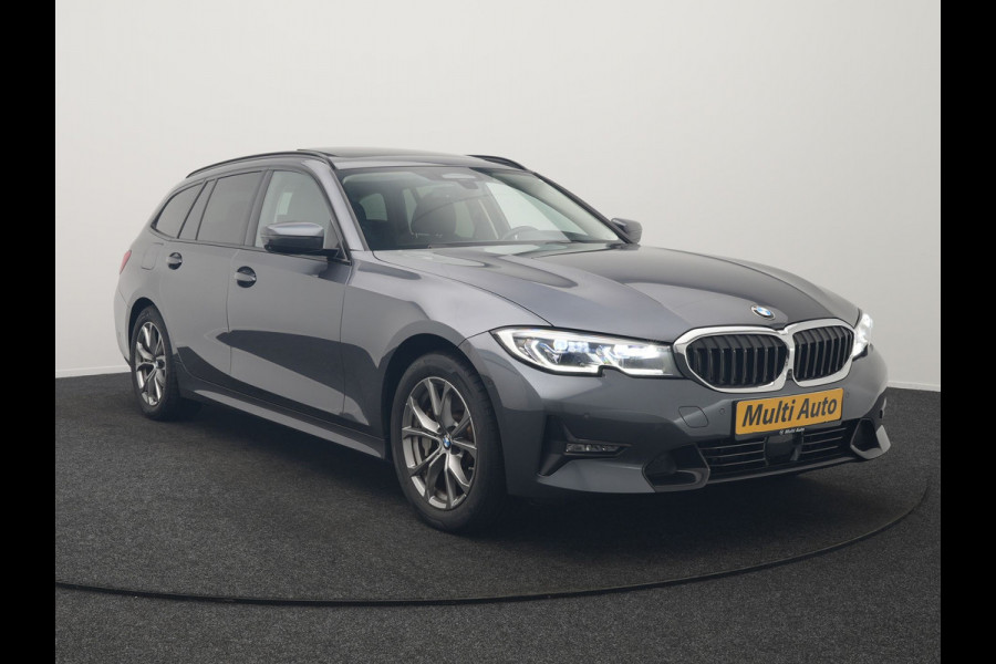 BMW 3 Serie Touring 330e Sportline Plug In Hybrid 293pk Dealer O.H. PHEV | Trekhaak Af Fabriek | Panodak | Head Up | Adaptive Cruise | 360 Camera | Laser LED | Harman / Kardon | Lederen Sportstoelen Verwarmd | Stuur Verwarmd | Sfeerverlichting | Keyless |