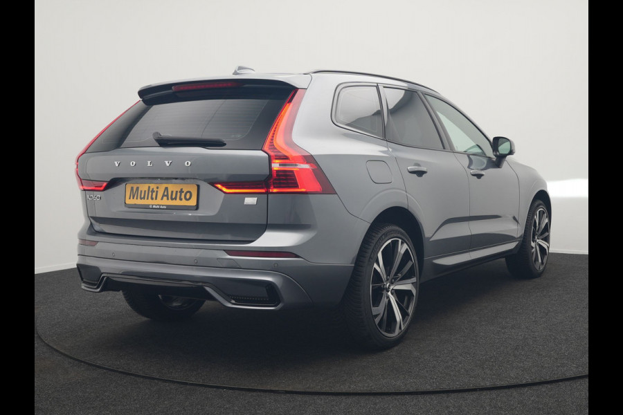 Volvo XC60 T6 AWD R-Design Plug In Hybrid 350pk Dealer O.H. PHEV | Panodak | Adaptive Cruise | Camera | Lederen Sportstoelen Memory & Verwarmd | Harman / Kardon | Stuur Verwarmd | 21"L.M | Apple Carplay | Keyless | Blis | Navigatie | DAB |