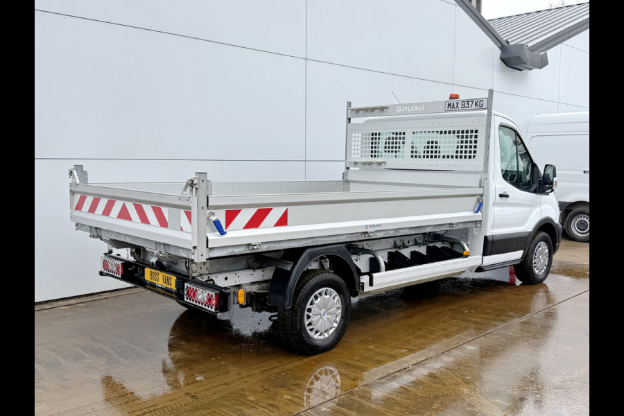 Ford E-Transit 68 KWH Kipper Elektrisch  334KM WLTP Snelladen Tipper Benne Climate Control Cruise Control Apple Carplay Stoelverwarming Navigatie Camera