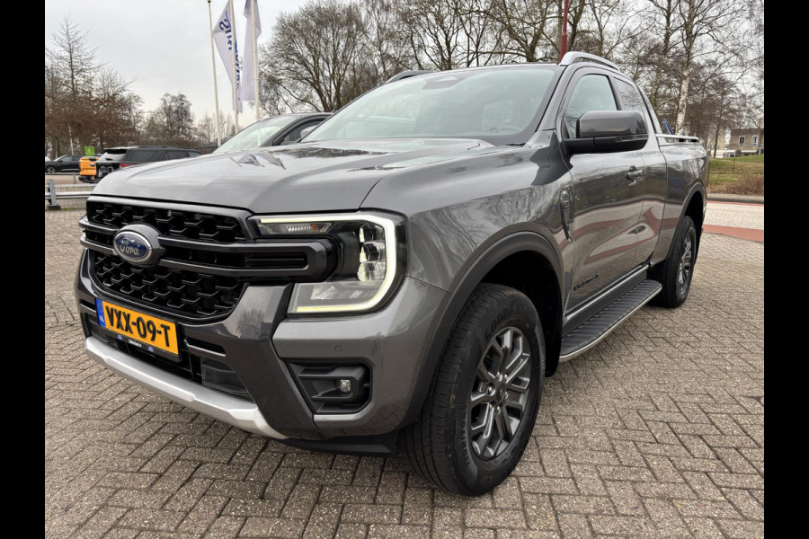 Ford Ranger 2.0 Super Cab EcoBlue Wildtrak | SCI | 204pk Automaat | Trekhaak | Lederen Bekleding | Rollertop | 3.500kg Trekgewicht | Adaptieve Cruise