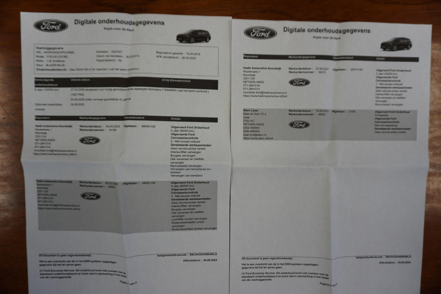 Ford FOCUS Wagon 1.0 EcoB.125PK Titanium Bus./Comfortstoelen/ B&O Geluidsinstallatie.