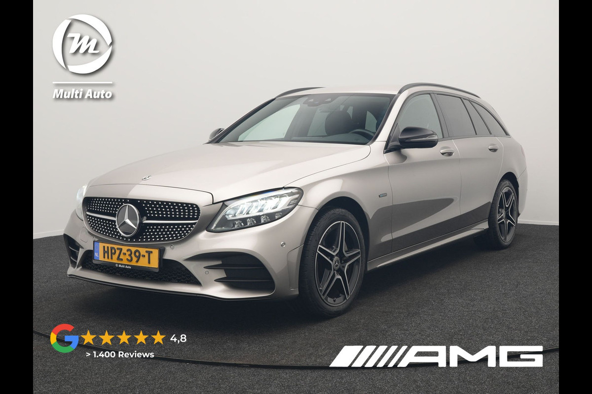 Mercedes-Benz C-Klasse Estate 300 e Business Solution AMG PHEV 320pk | Trekhaak af Fabriek | Adaptive Cruise | Alcantara Sportstoelen Verwarmd | Apple Carplay | Camera | BLIS | 18"L.M | Plug In Hybrid