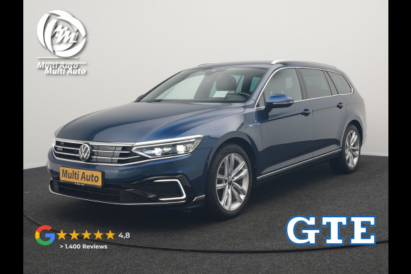 Volkswagen Passat Variant 1.4 TSI GTE Business Plug In Hybrid 218pk Dealer O.H. PHEV | Adaptive Cruise | Head Up | 360 Camera | Lederen Sportstoelen Massage & Memory | Sfeerverlichting | Stoelen & Stuur Verwarmd | Keyless | Blis | Virtual | Navigatie | DAB |
