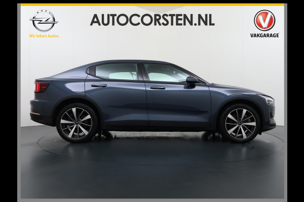 Polestar 2 69kWh SOH 92% Navi Ecc Camera Cruise Control Pdc Stoelverwarming Apple Carplay Android Auto Standard Range Single Motor Elek.Achterklep Lmv 19" Led Isofix Memory Elek.Stoel Keyless Rijstrooksensor 100% Dealeronderhouden