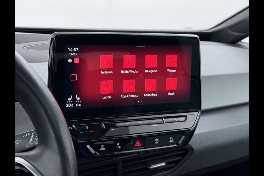 Volkswagen ID.3 First Max 62kWh SOH 91% Ergo Active Elek.Stoelen Panoramadak Adap.Cruise Camera Navi Ecc Keyless Advanced Head-Up Matrix-Led Lmv 20" Stuur+Stoelverwarming Led-a-licht dynamisch Apple Carplay/Android Auto Dodehoek detector Dealeronderhouden 1e Eigenaar Origineel Nederlandse Auto